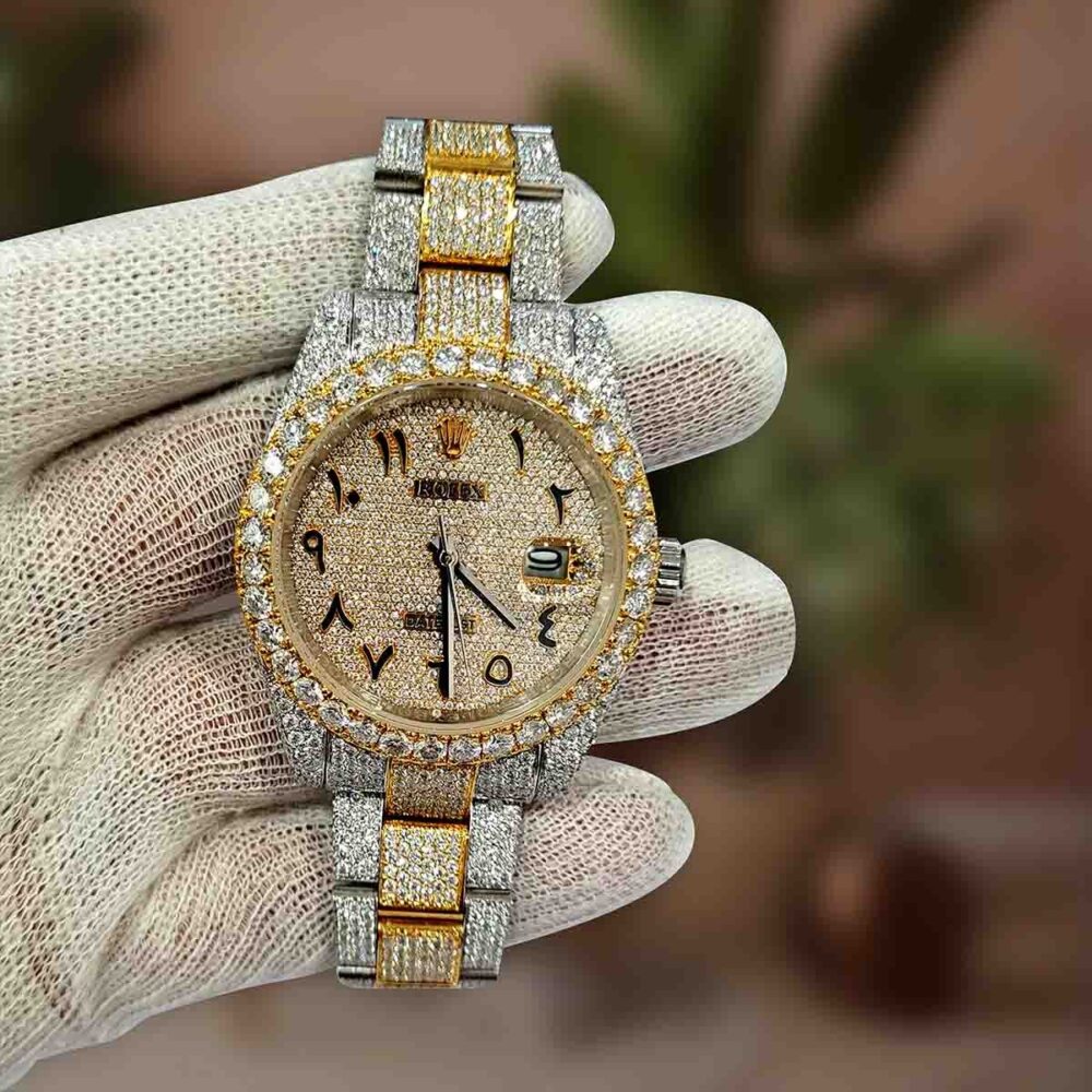 JUST DATE ARABIC DIAL OYESTER BEND VVS MOISSANITE