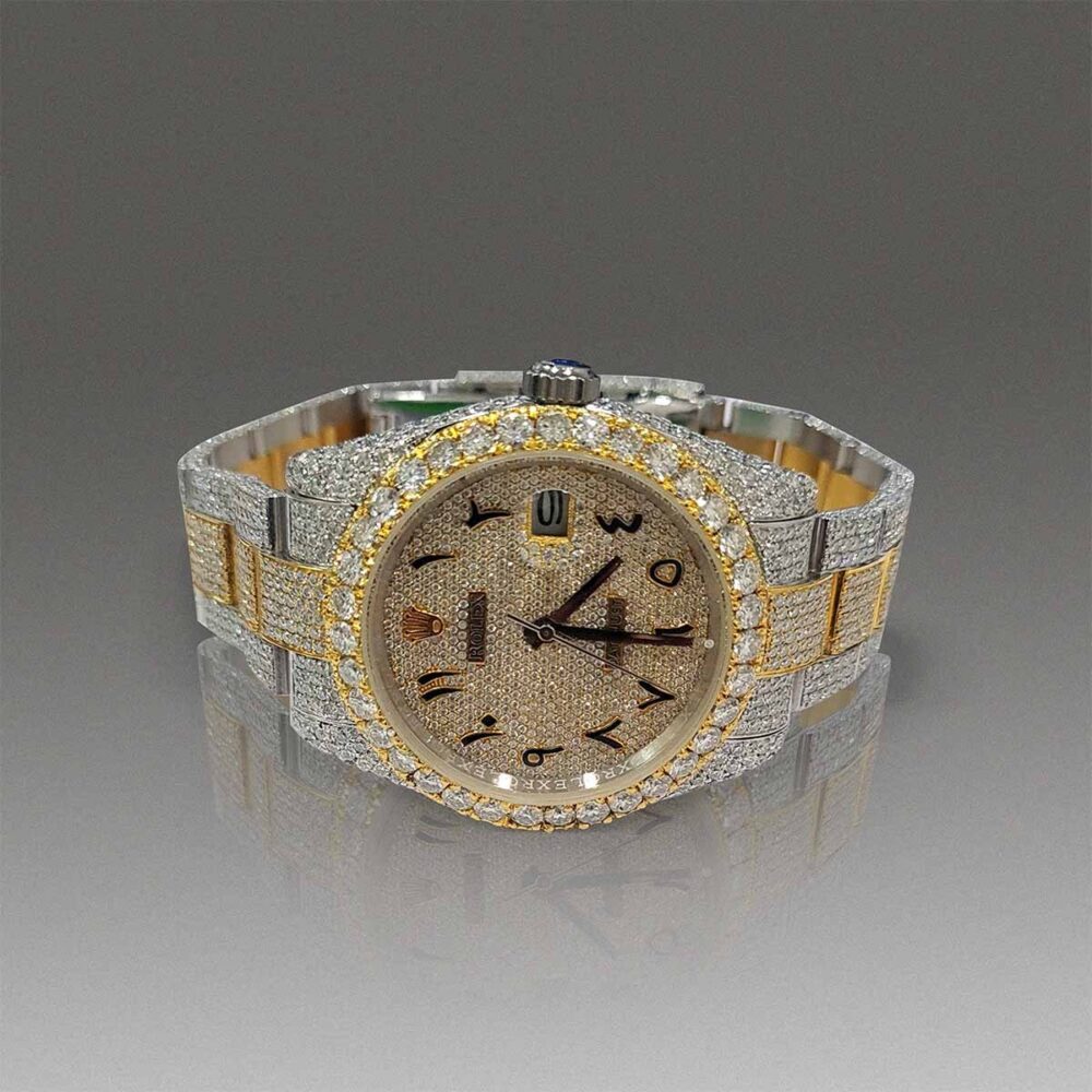 JUST DATE ARABIC DIAL OYESTER BEND VVS MOISSANITE - Image 4