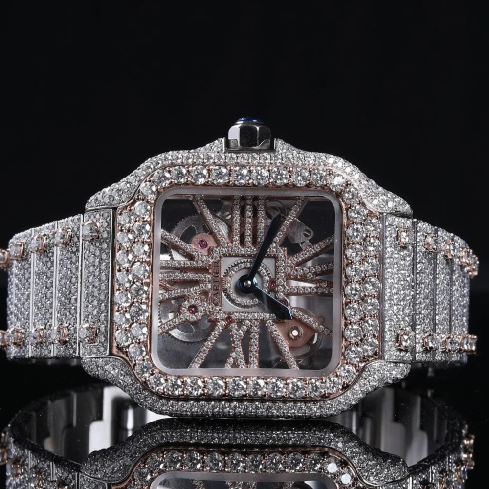 SKELETON ROSE FACE VVS MOISSANITE