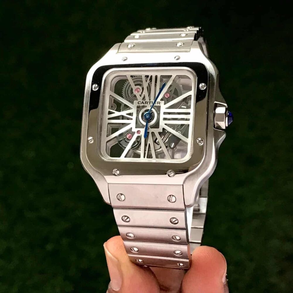 Skeleton Stainlees Steel Automatic Mens Watch - Image 3