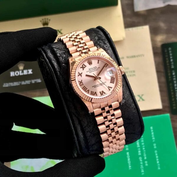 Date Just 28MM Rose Gold Roman Numbers12456 Automatic Women’s Watch