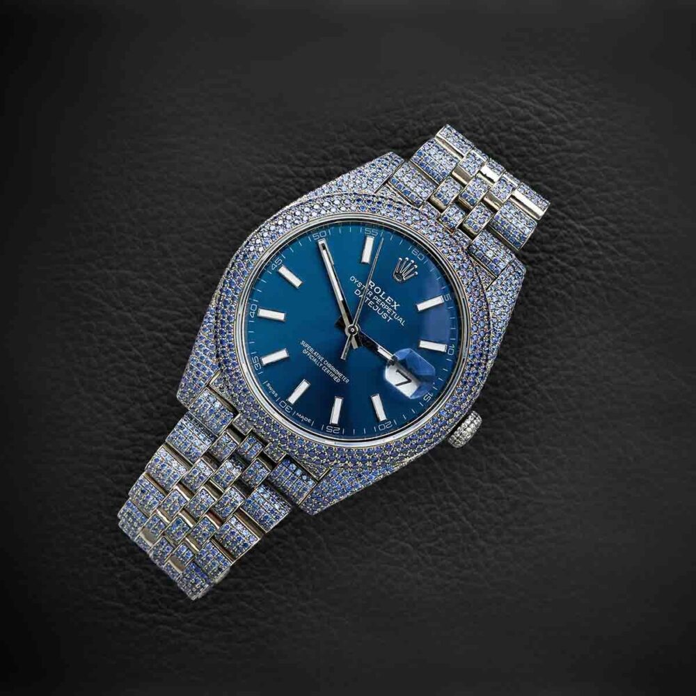 JUST DATE BLUE FACE JUBLIE BEND VVS MOISSANITE - Image 3