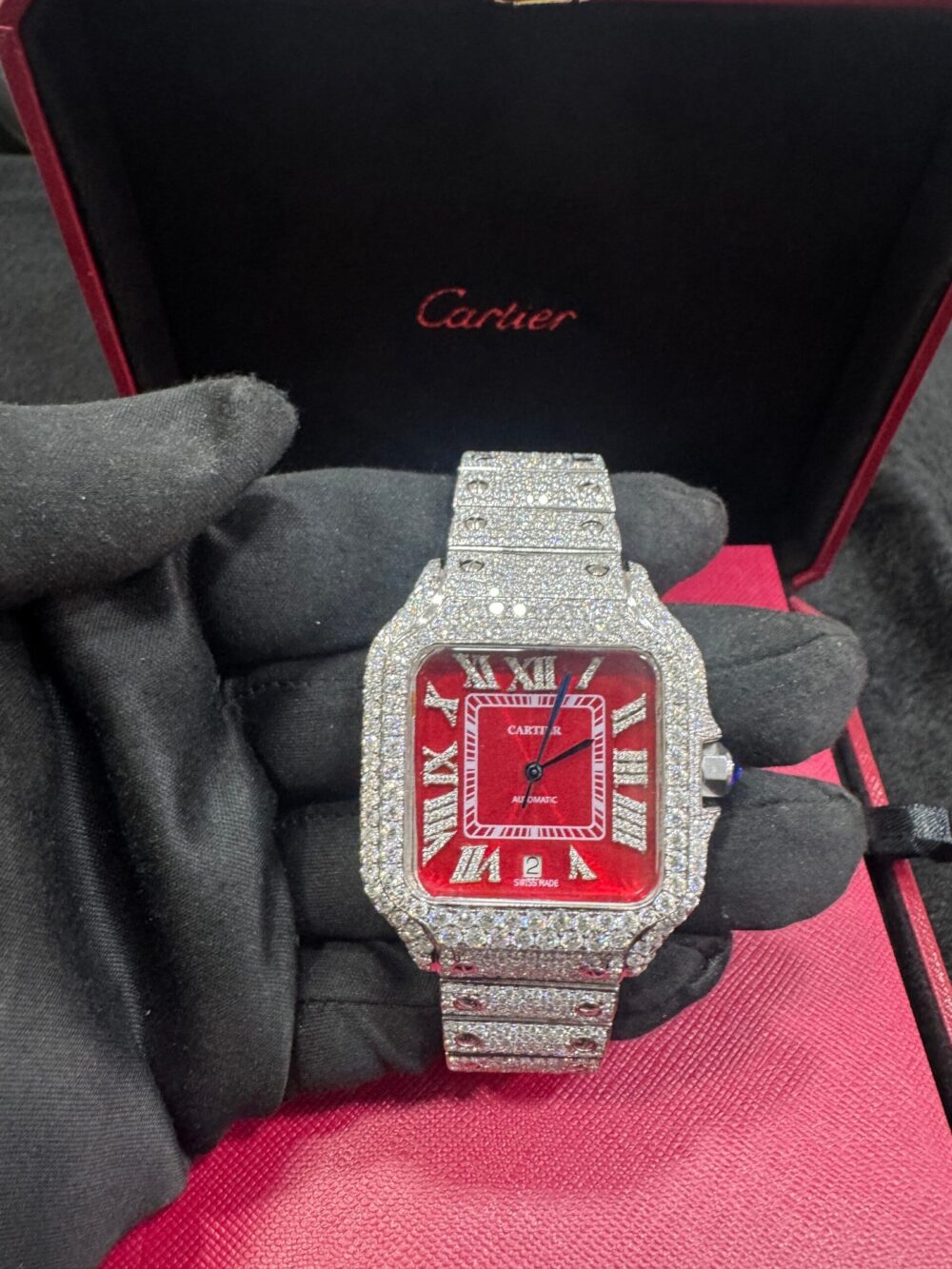 SANTOS RED FACE VVS MOISSANITE