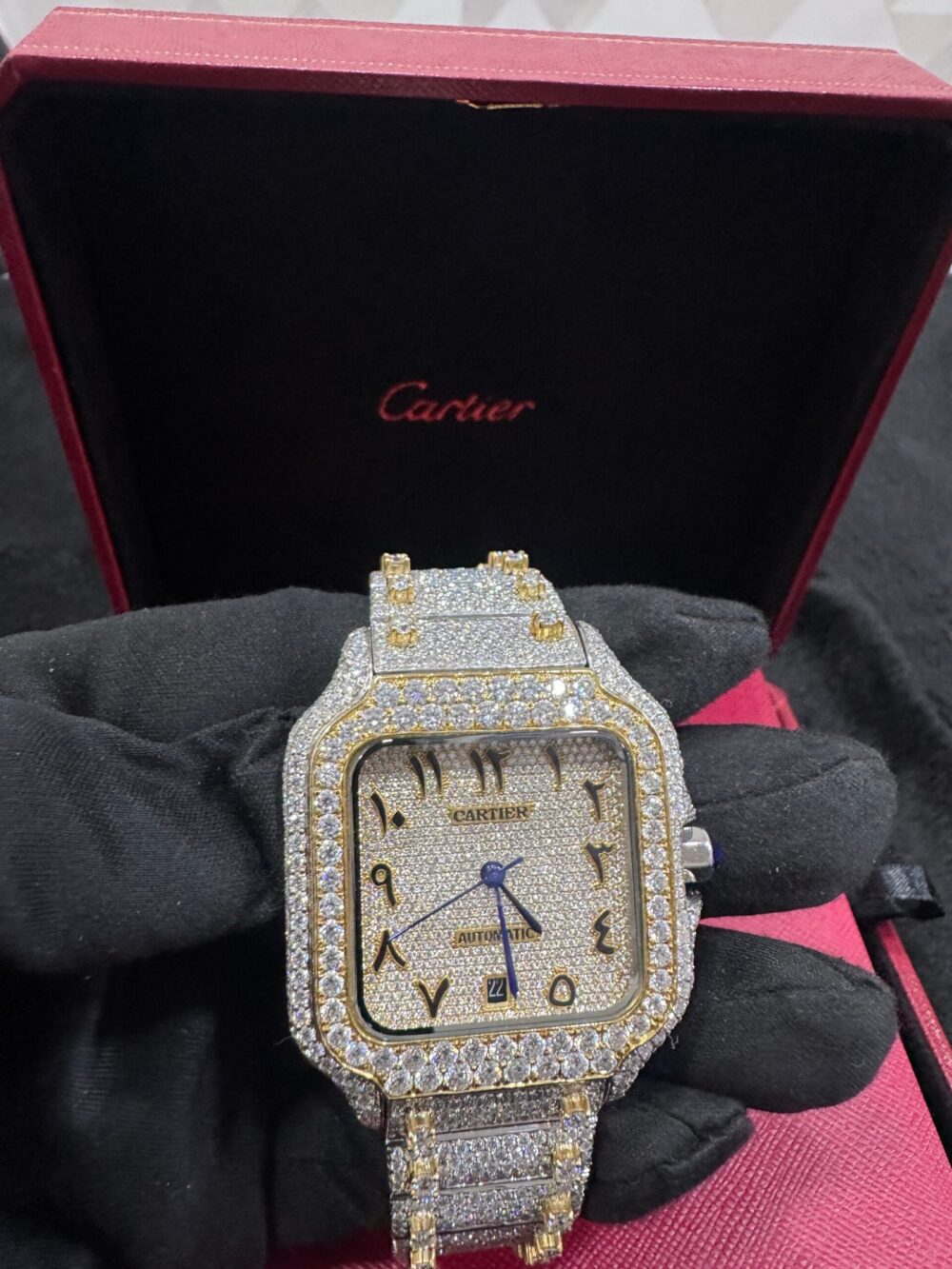 SANTOS ROSE ARABIC DIAL VVS MOISSANITE