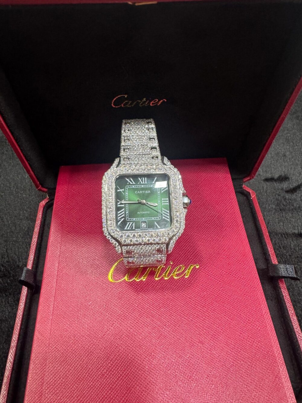 SANTOS GREEN FACE VVS MOISSANITE - Image 2