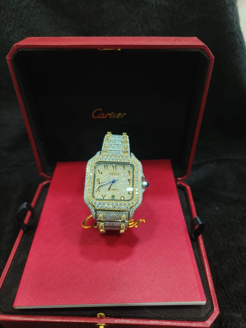 SANTOS ARABIC DIAL ROSE GOLD VVS MOISSANITE