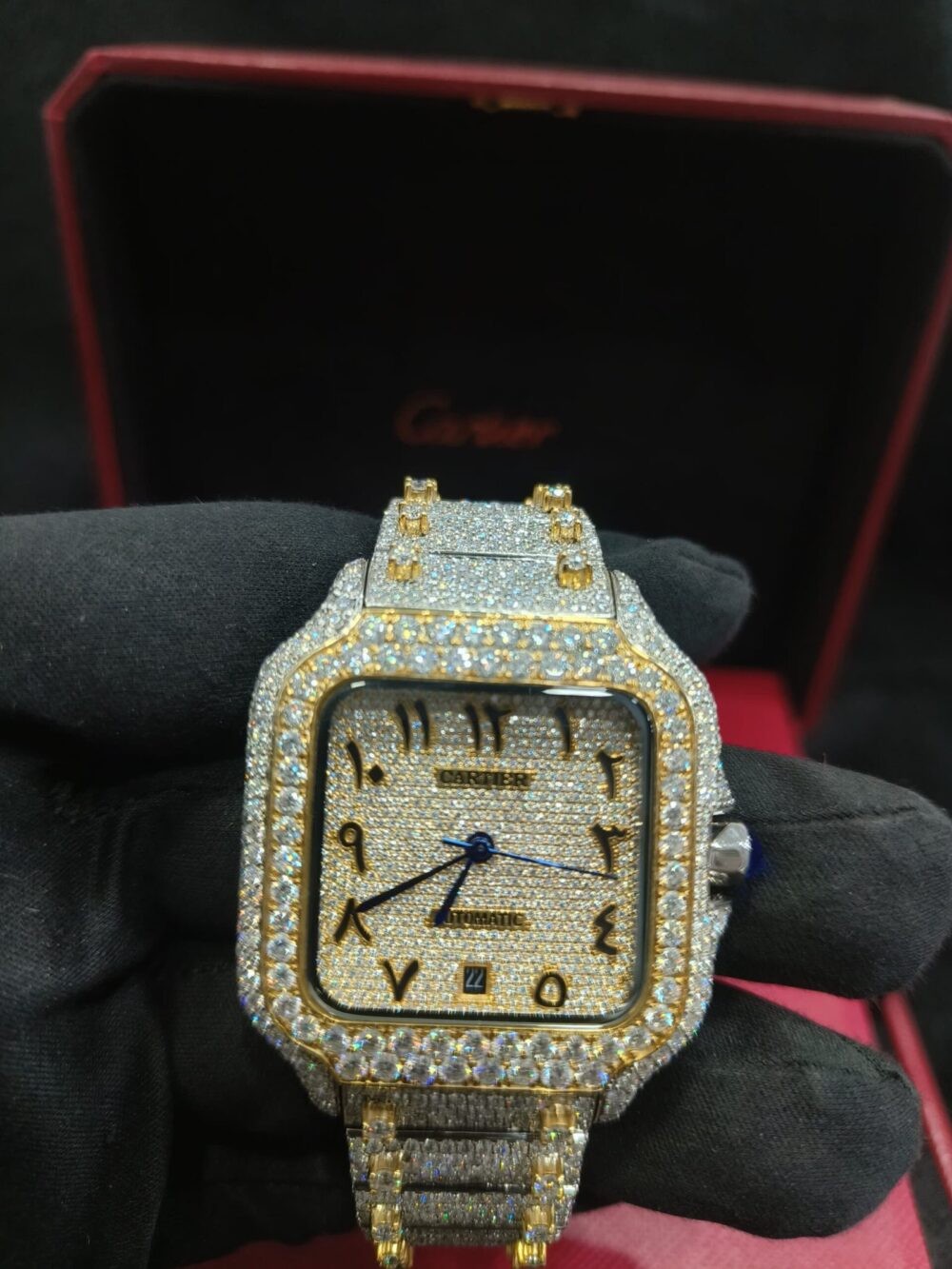 SANTOS ARABIC DIAL ROSE GOLD VVS MOISSANITE - Image 5