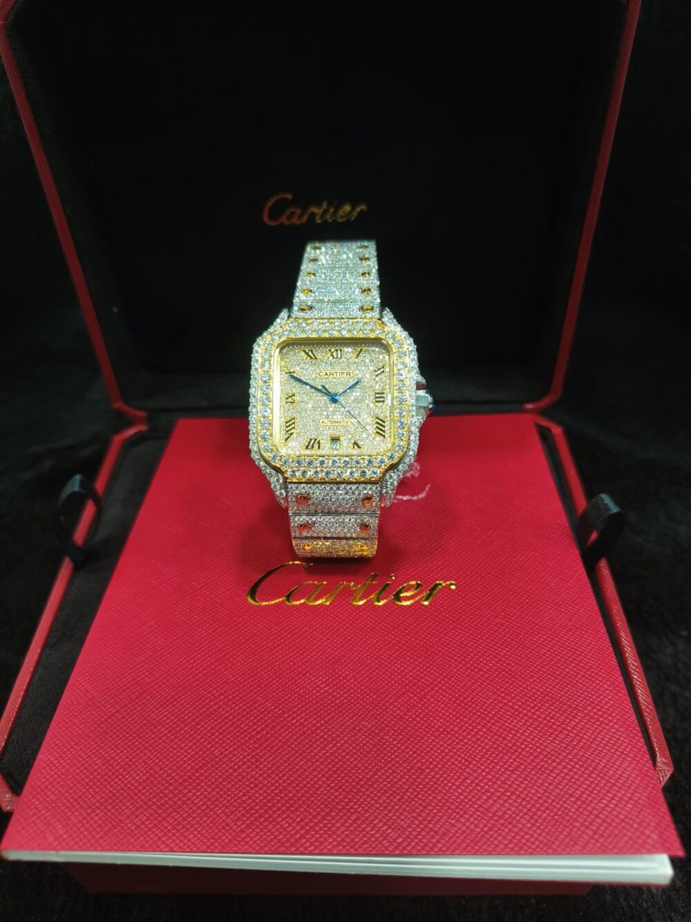 SANTOS ROMAN DIAL TWO TONE VVS MOISSANITE