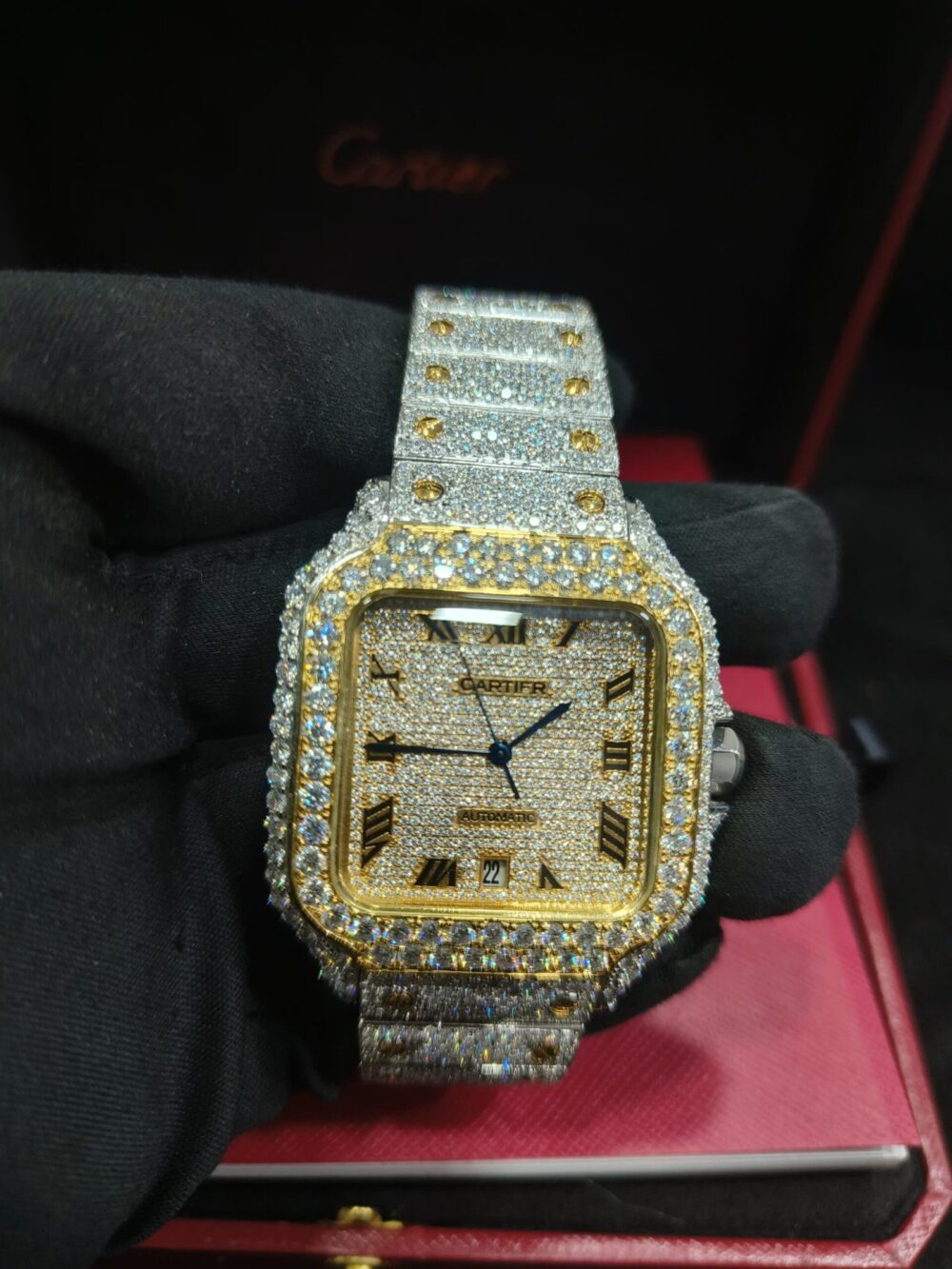 SANTOS ROMAN DIAL TWO TONE VVS MOISSANITE - Image 5