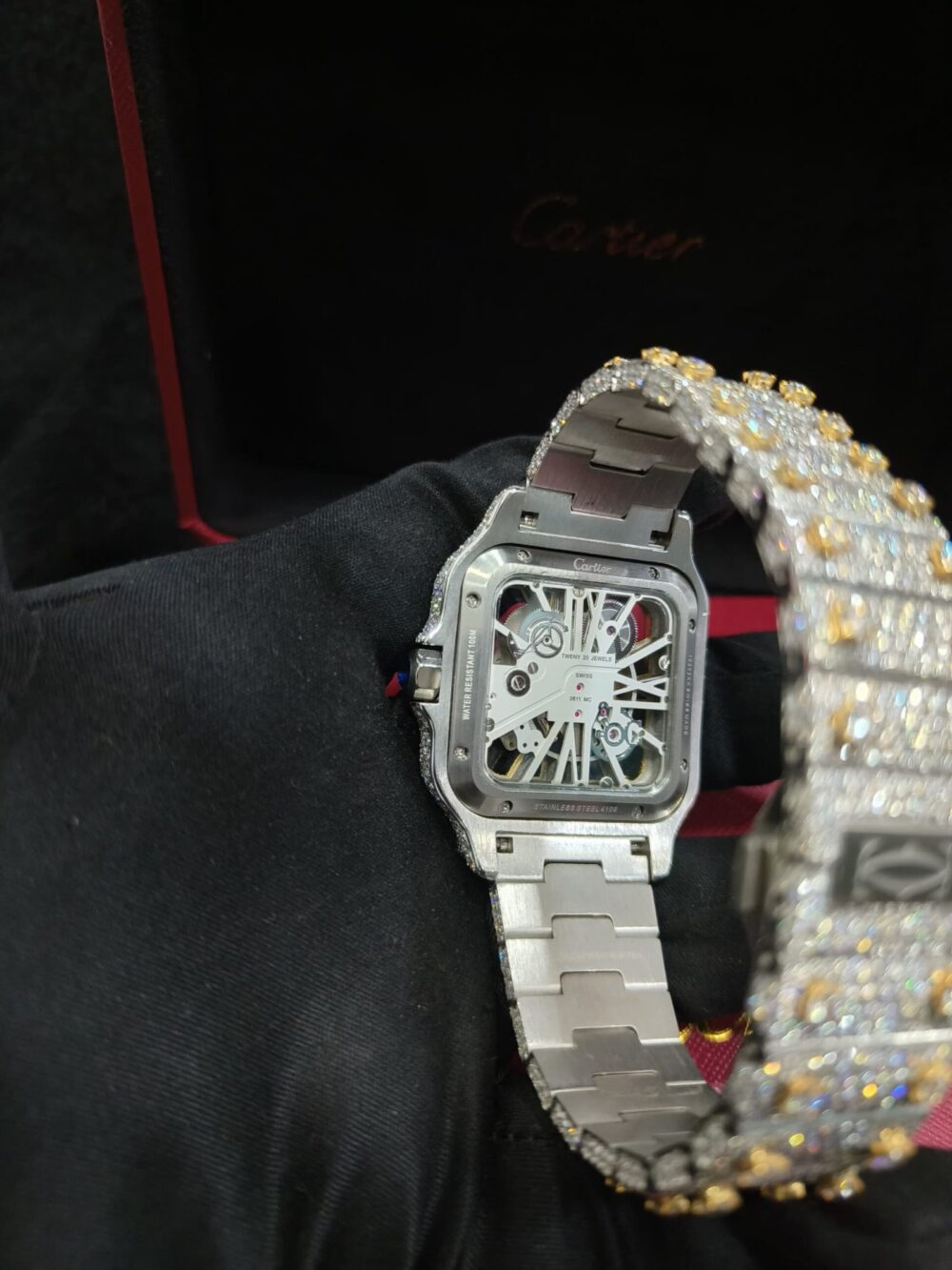 SKELETON TWO TONE BIG DIAMOND POINTERS VVS MOISSANITE - Image 3
