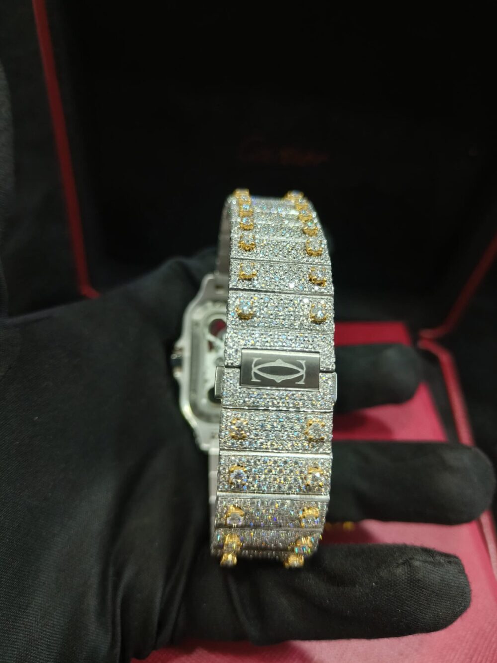 SKELETON TWO TONE BIG DIAMOND POINTERS VVS MOISSANITE - Image 2