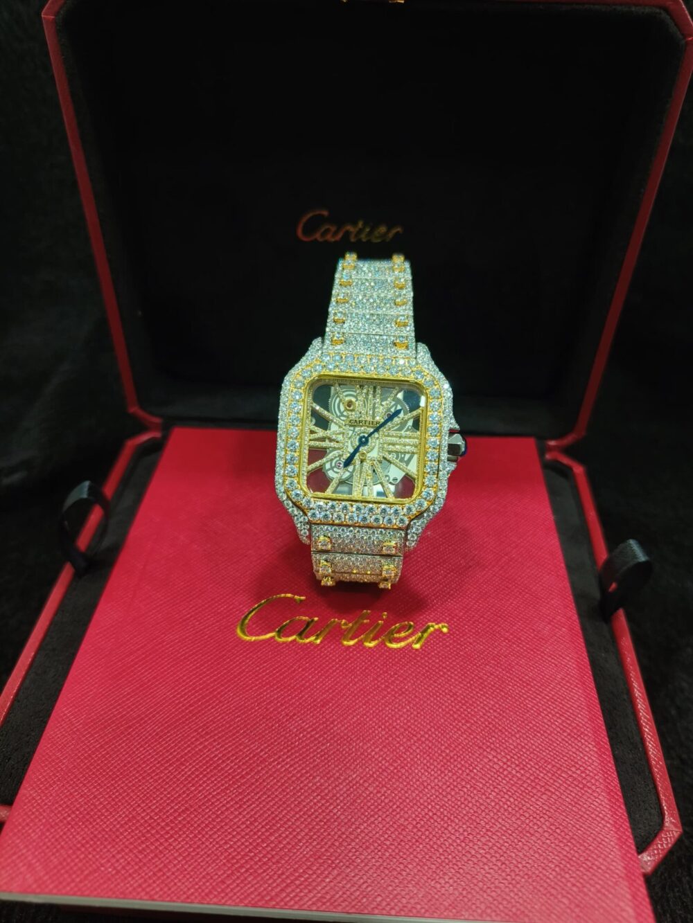 SKELETON TWO TONE BIG DIAMOND POINTERS VVS MOISSANITE - Image 5