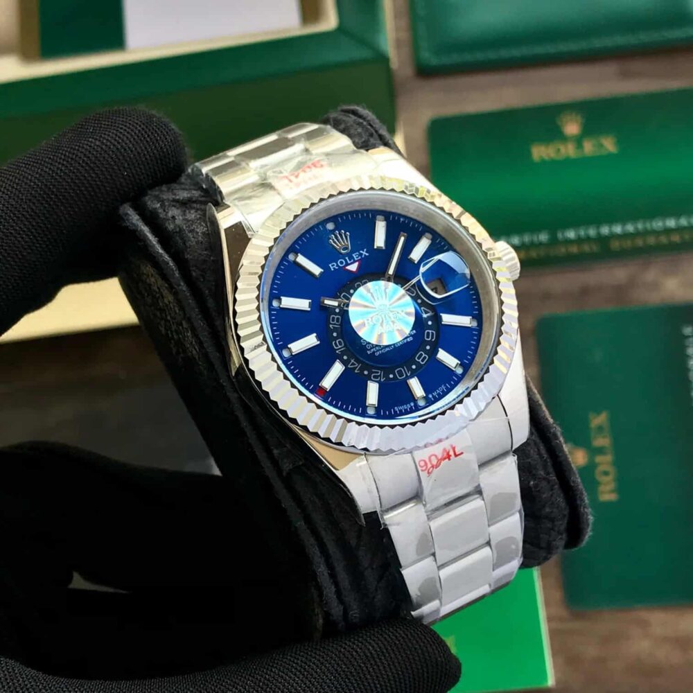 Sky Dweller 41mm Regular Dial 127337 Blue Face Full White Oyester