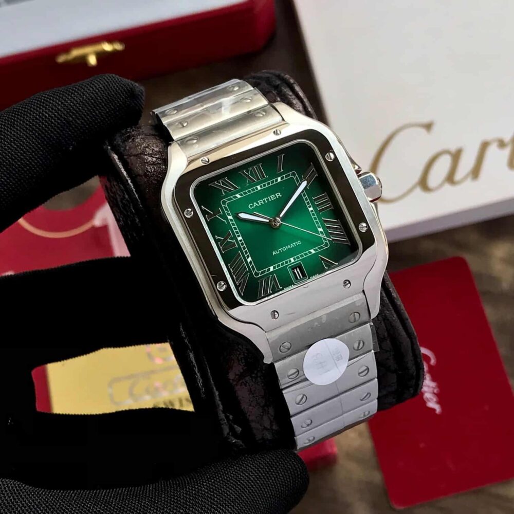 Santosh Silver Green Dial Swiss Movement Men’s Watch - Image 6