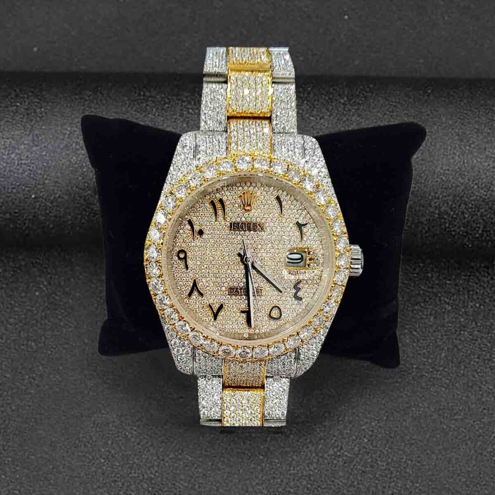 JUST DATE ARABIC DIAL OYESTER BEND VVS MOISSANITE - Image 2