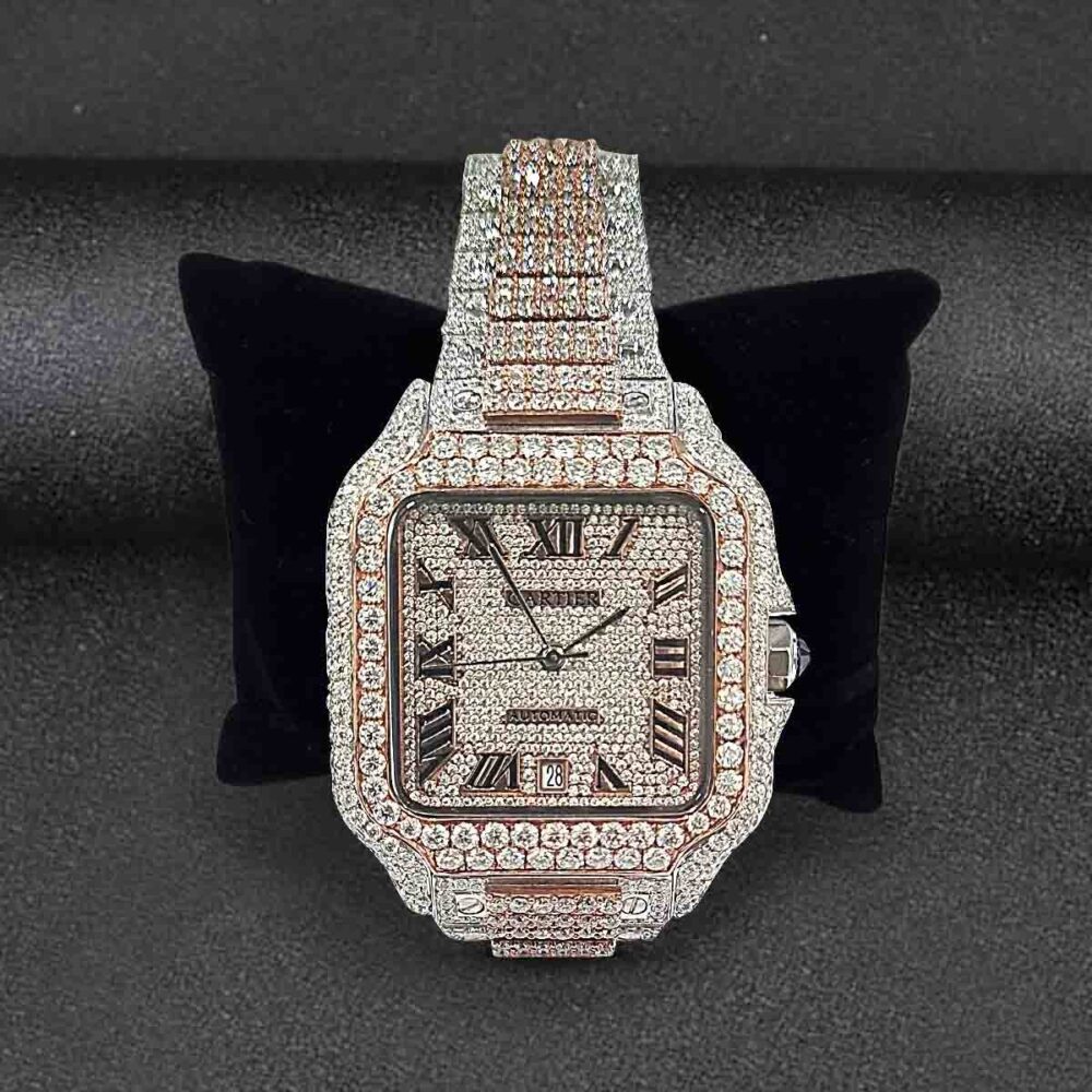 SANTOS COLLET BEND ROMAN VVS MOISSANITE